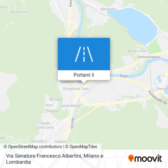 Mappa Via Senatore Francesco Albertini