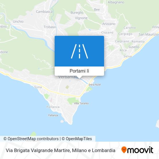 Mappa Via Brigata Valgrande Martire