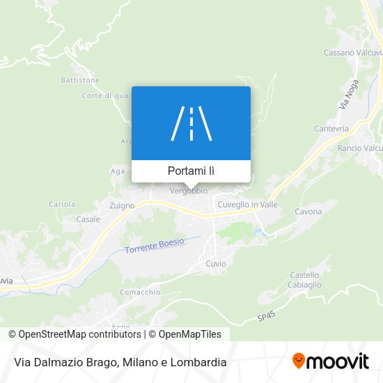 Mappa Via Dalmazio Brago