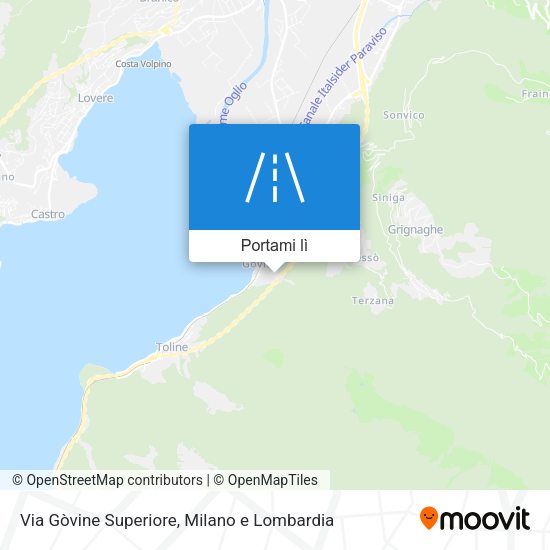 Mappa Via Gòvine Superiore