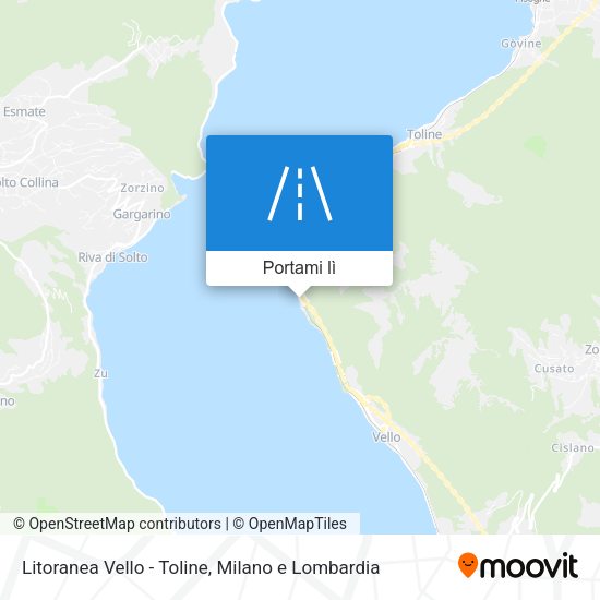 Mappa Litoranea Vello - Toline