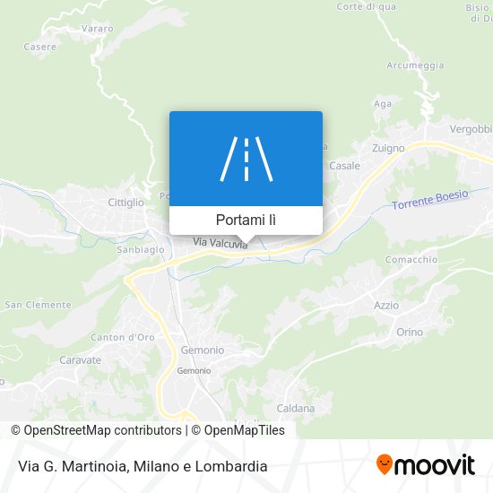 Mappa Via G. Martinoia