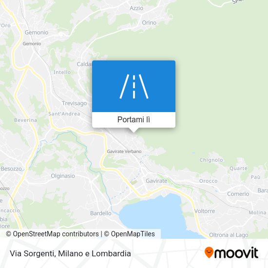 Mappa Via Sorgenti