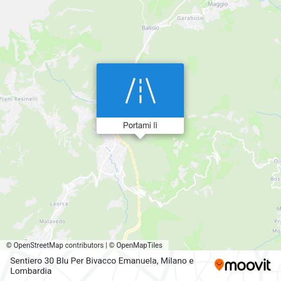 Mappa Sentiero 30 Blu Per Bivacco Emanuela