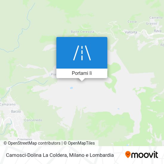 Mappa Camosci-Dolina La Coldera