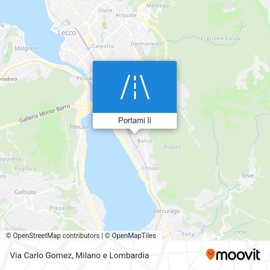 Mappa Via Carlo Gomez