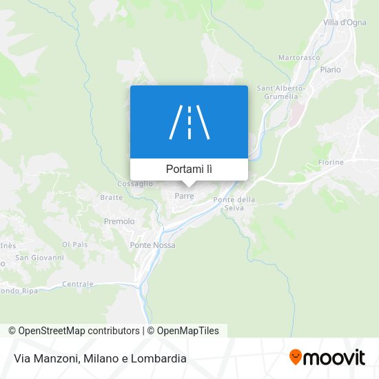 Mappa Via Manzoni