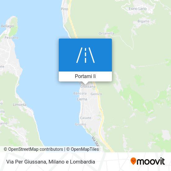 Mappa Via Per Giussana