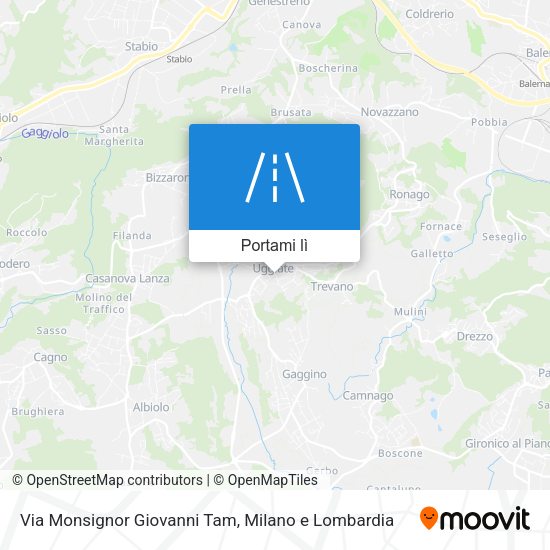Mappa Via Monsignor Giovanni Tam