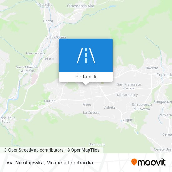 Mappa Via Nikolajewka