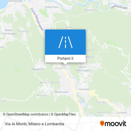 Mappa Via Ai Monti
