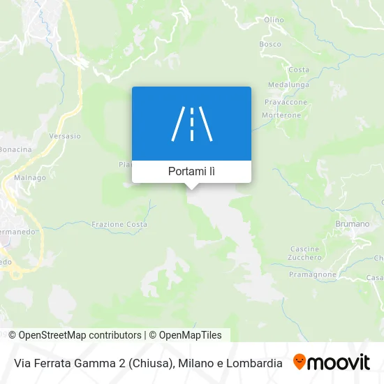 Mappa Via Ferrata Gamma 2 (Chiusa)