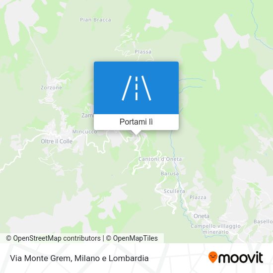 Mappa Via Monte Grem