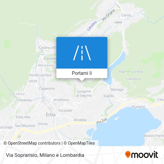 Mappa Via Soprarisio