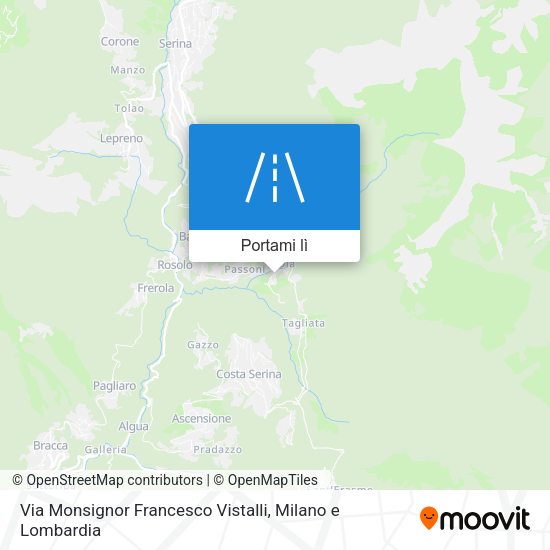 Mappa Via Monsignor Francesco Vistalli