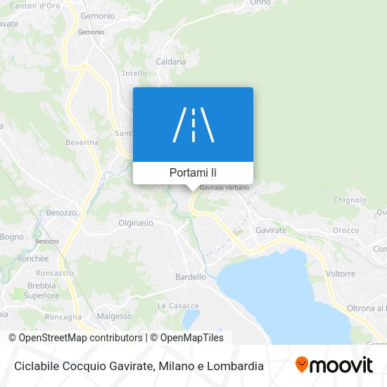 Mappa Ciclabile Cocquio Gavirate