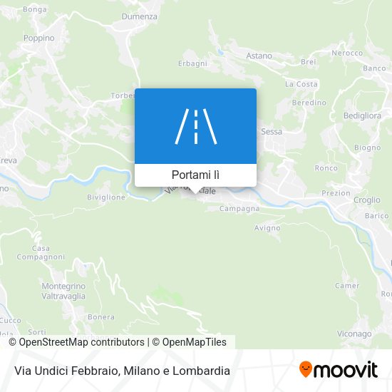 Mappa Via Undici Febbraio