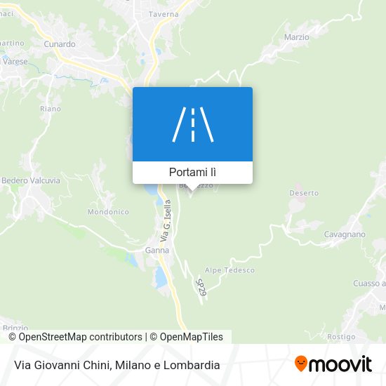 Mappa Via Giovanni Chini