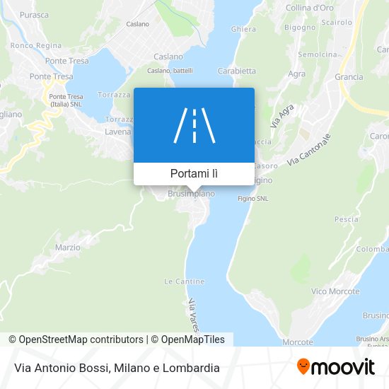 Mappa Via Antonio Bossi