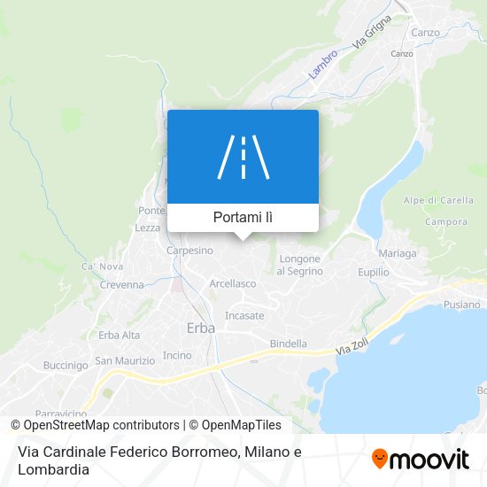 Mappa Via Cardinale Federico Borromeo