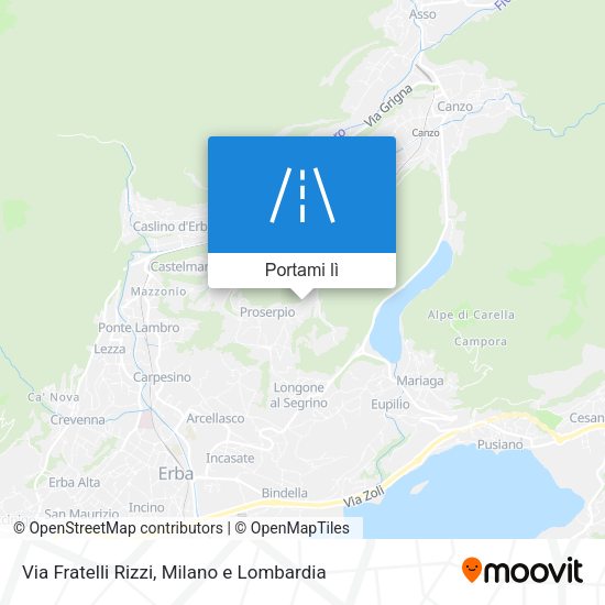 Mappa Via Fratelli Rizzi