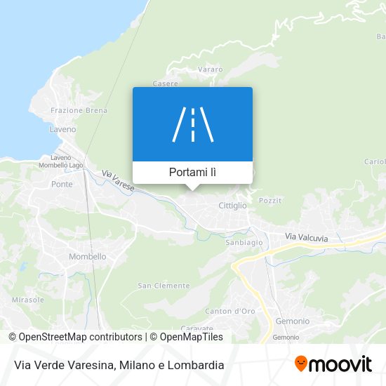 Mappa Via Verde Varesina
