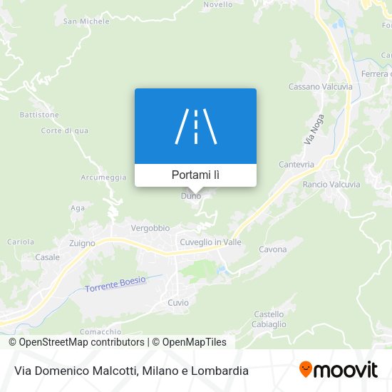 Mappa Via Domenico Malcotti