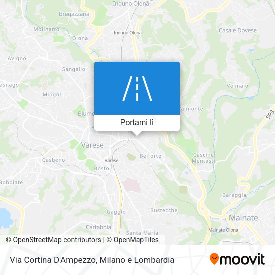 Mappa Via Cortina D'Ampezzo