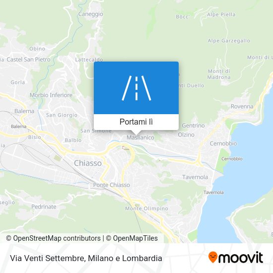 Mappa Via Venti Settembre