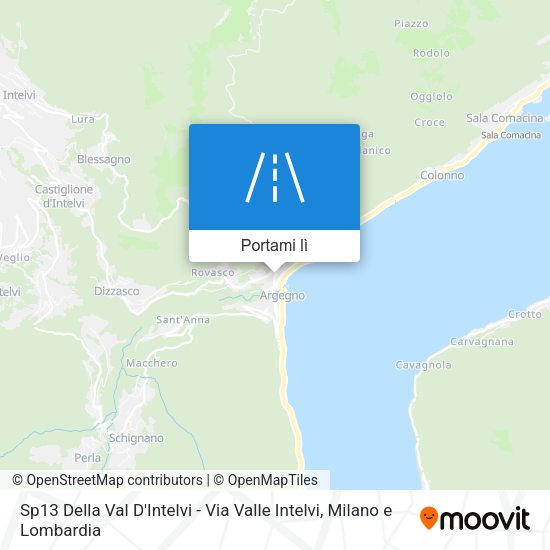 Mappa Sp13 Della Val D'Intelvi - Via Valle Intelvi
