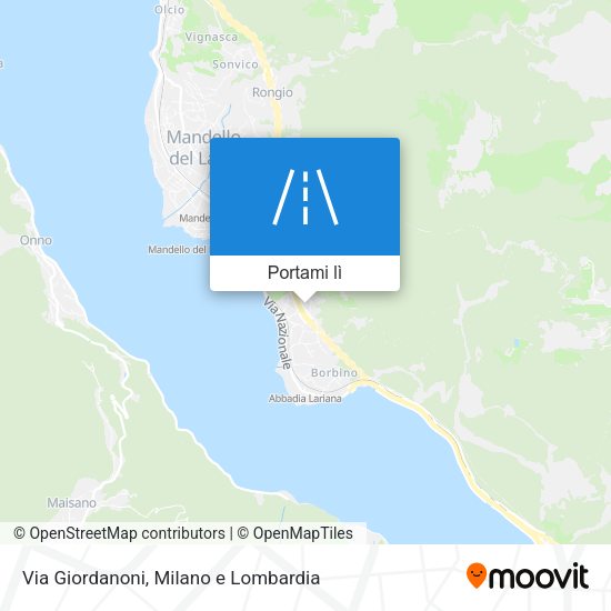 Mappa Via Giordanoni