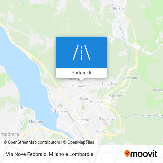 Mappa Via Nove Febbraio