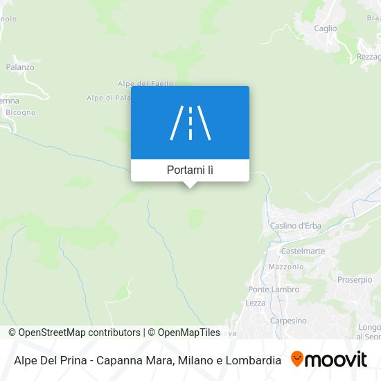 Mappa Alpe Del Prina - Capanna Mara