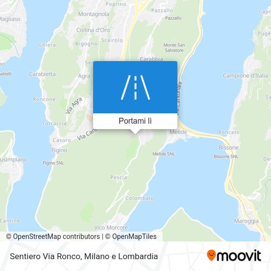 Mappa Sentiero Via Ronco