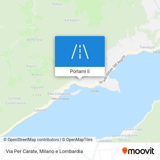 Mappa Via Per Carate
