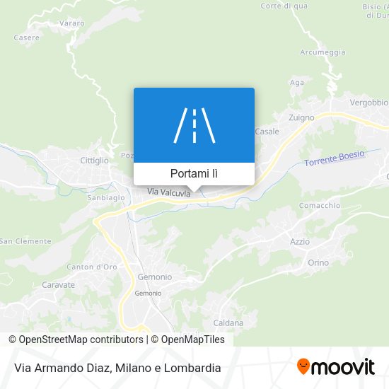 Mappa Via Armando Diaz