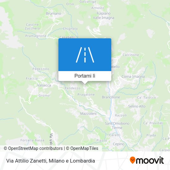 Mappa Via Attilio Zanetti