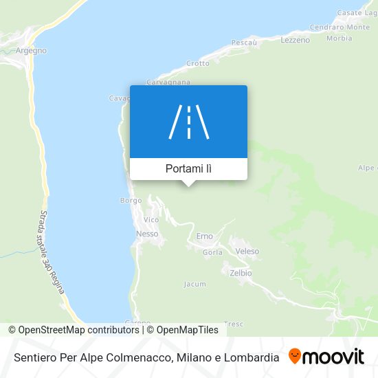 Mappa Sentiero Per Alpe Colmenacco
