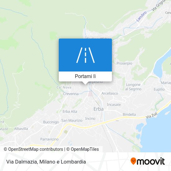 Mappa Via Dalmazia