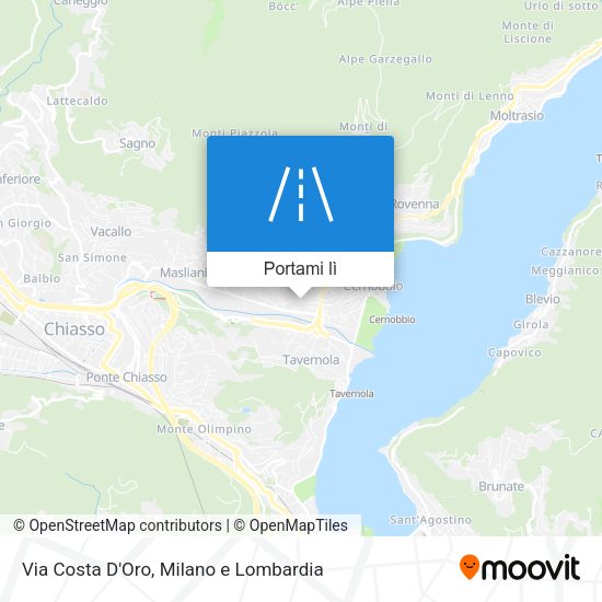 Mappa Via Costa D'Oro