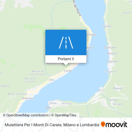 Mappa Mulattiera Per I Monti Di Carate