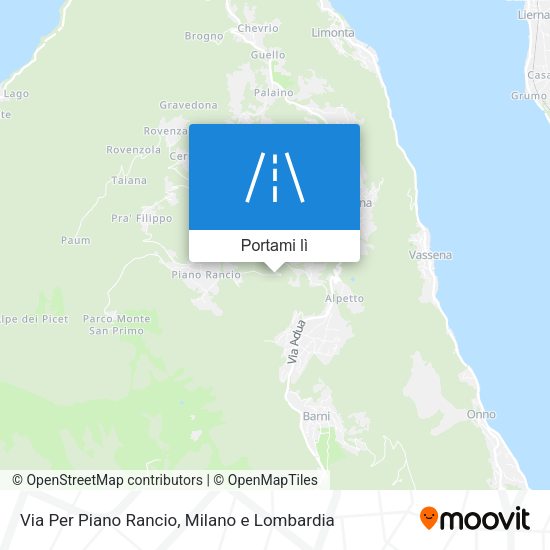 Mappa Via Per Piano Rancio