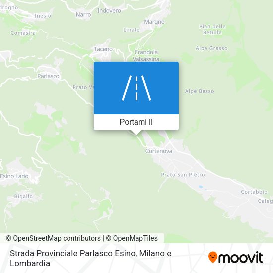 Mappa Strada Provinciale Parlasco Esino