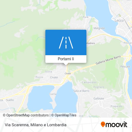 Mappa Via Scarenna