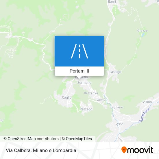 Mappa Via Calbera