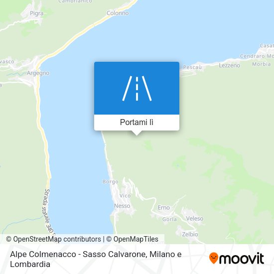 Mappa Alpe Colmenacco - Sasso Calvarone