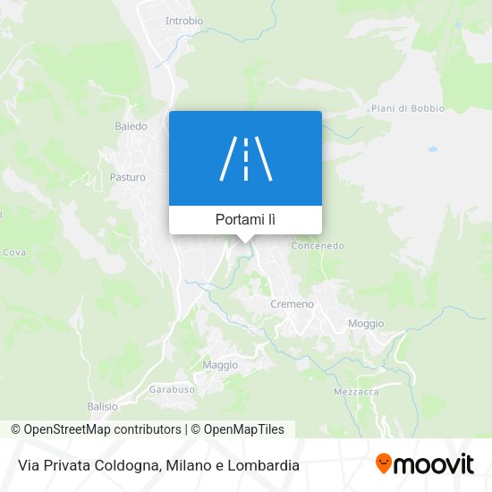 Mappa Via Privata Coldogna