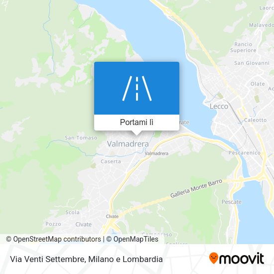 Mappa Via Venti Settembre