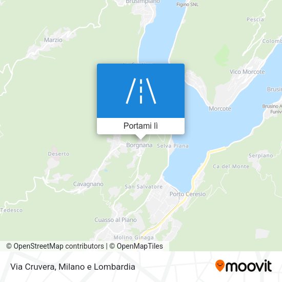Mappa Via Cruvera