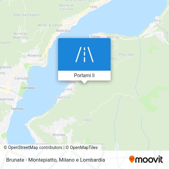 Mappa Brunate - Montepiatto